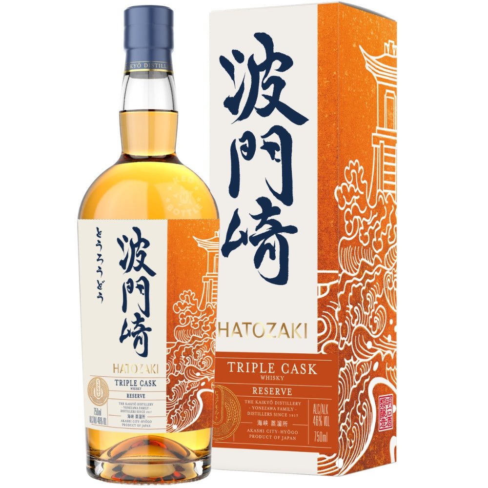 Hatozaki Triple Cask Reserve whisky 750ml bottle with box