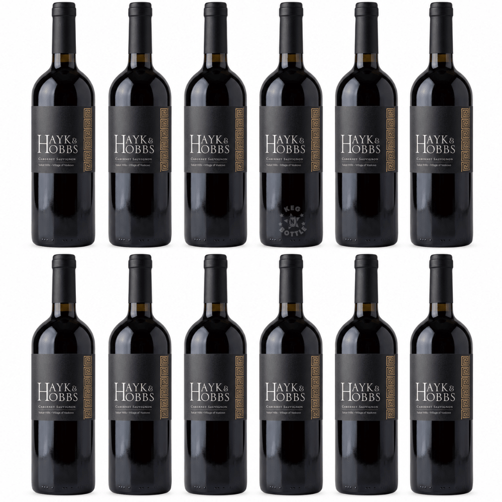 Hayk & Hobbs Cabernet Sauvignon 750mL bottle from Sakar Hills near the village of Vaskovo, Bulgaria. 12 Pack