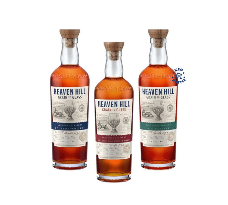 Heaven Hill Grain to Glass Set Bourbon Whiskey (3x750mL) - Keg N Bottle