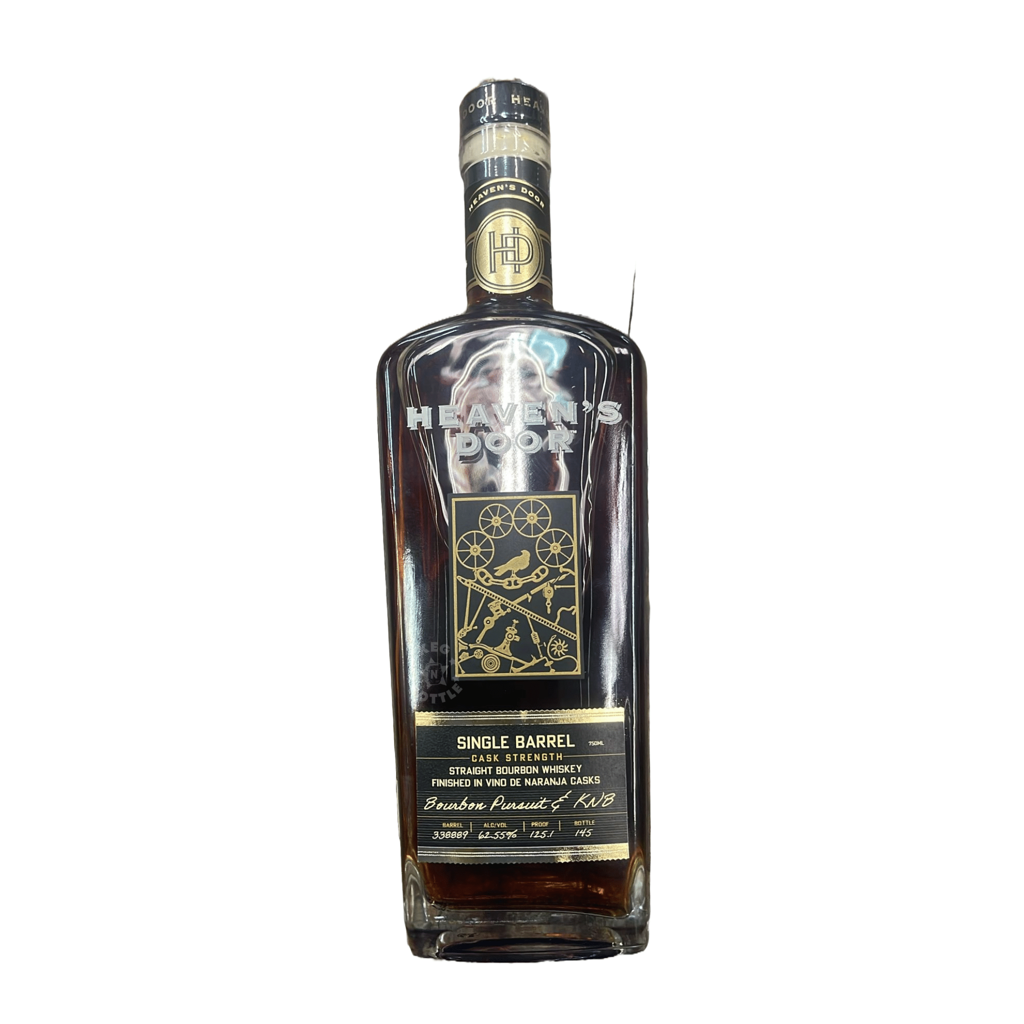 Heaven's Door Single Barrel Bourbon Pursuit & KNB Straight Bourbon Whiskey (750 ml) - Keg N Bottle