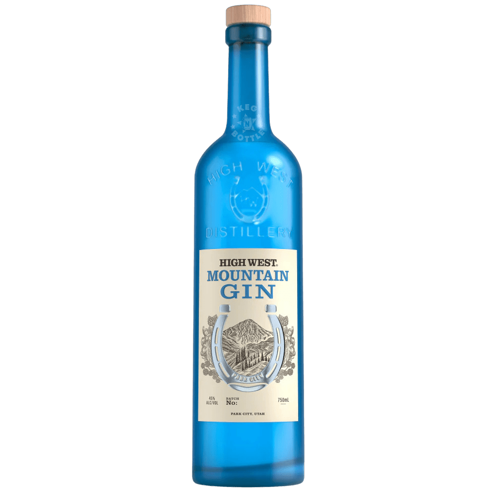 High West Mountain Gin Blend of Botanicals Dry Gin 750mL Blue Bottle from High West Distillery Utah
