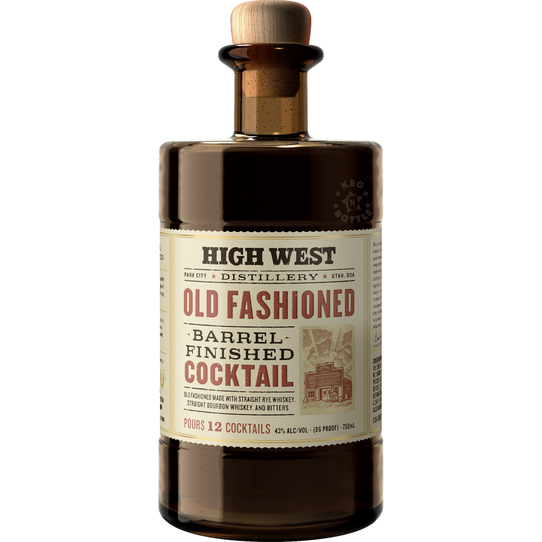 High West Old Fashioned Barrel Finished Cocktail (750 ml) | Keg N Bottle
