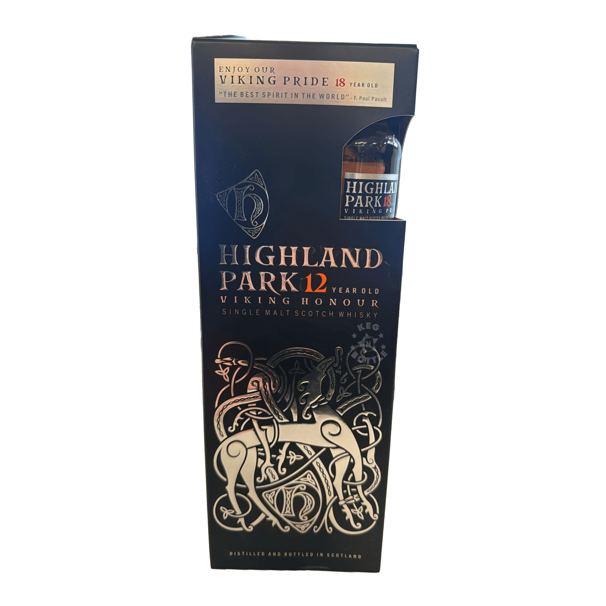 Highland Park 12 Year Viking Honour With 18 Year Viking Pride Miniature (750ml & 50ml) | Keg N Bottle