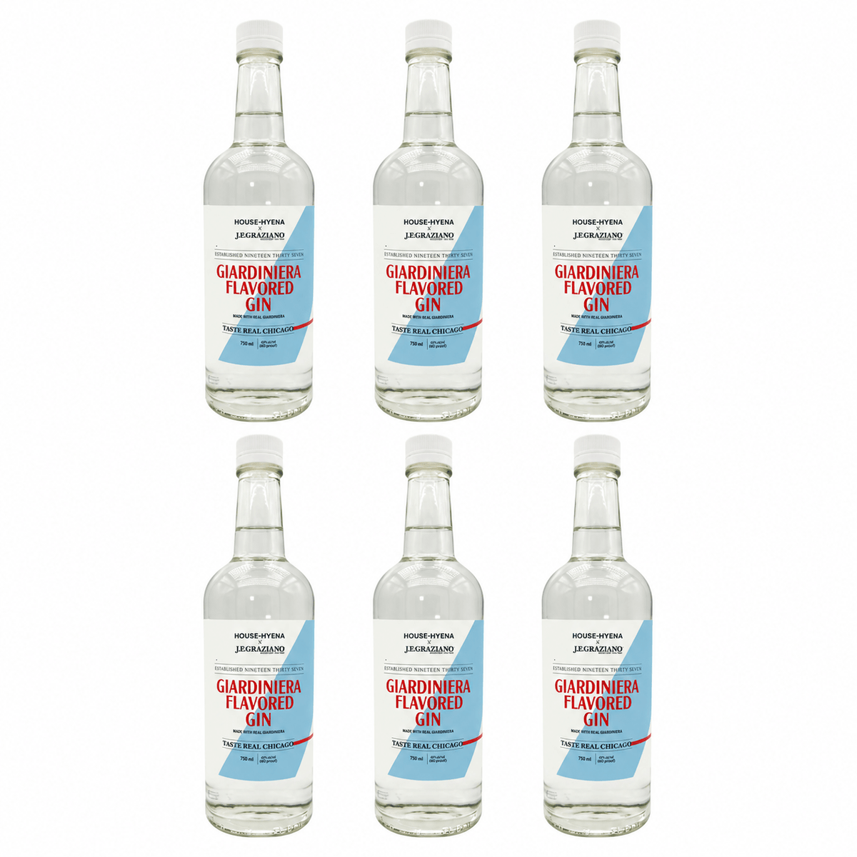 House of Hyena x J.P. Graziano Giardiniera Flavored Gin (750mL) 6 Pack