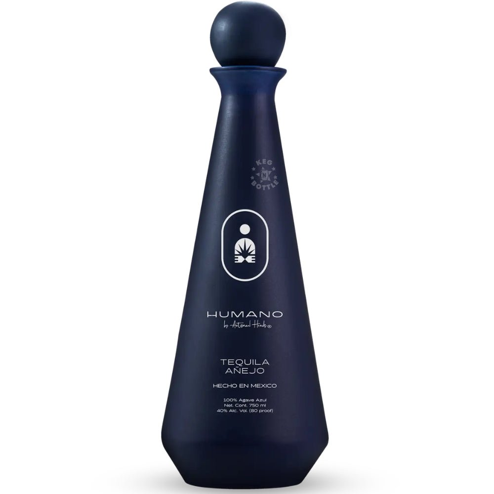 Humano Tequila Anejo 750ml navy bottle