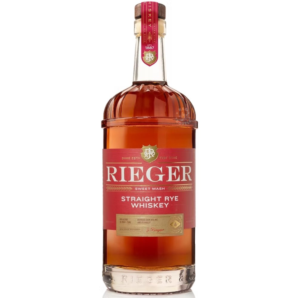 Rieger Straight Rye Whiskey 750 ml bottle