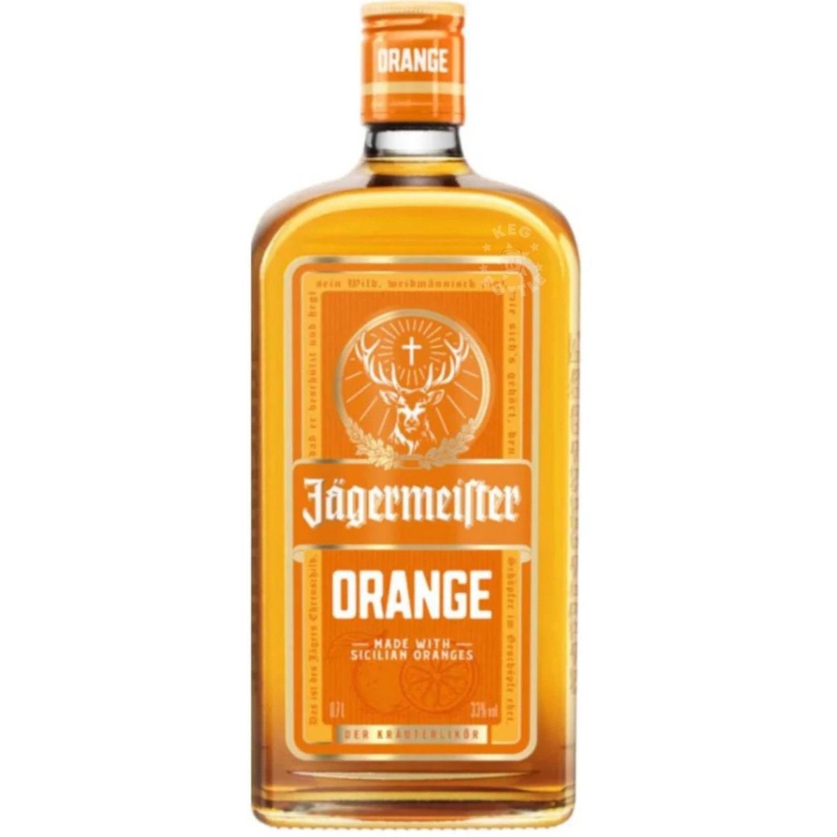 Jägermeister Orange Liqueur 750 ml Bottle Front View