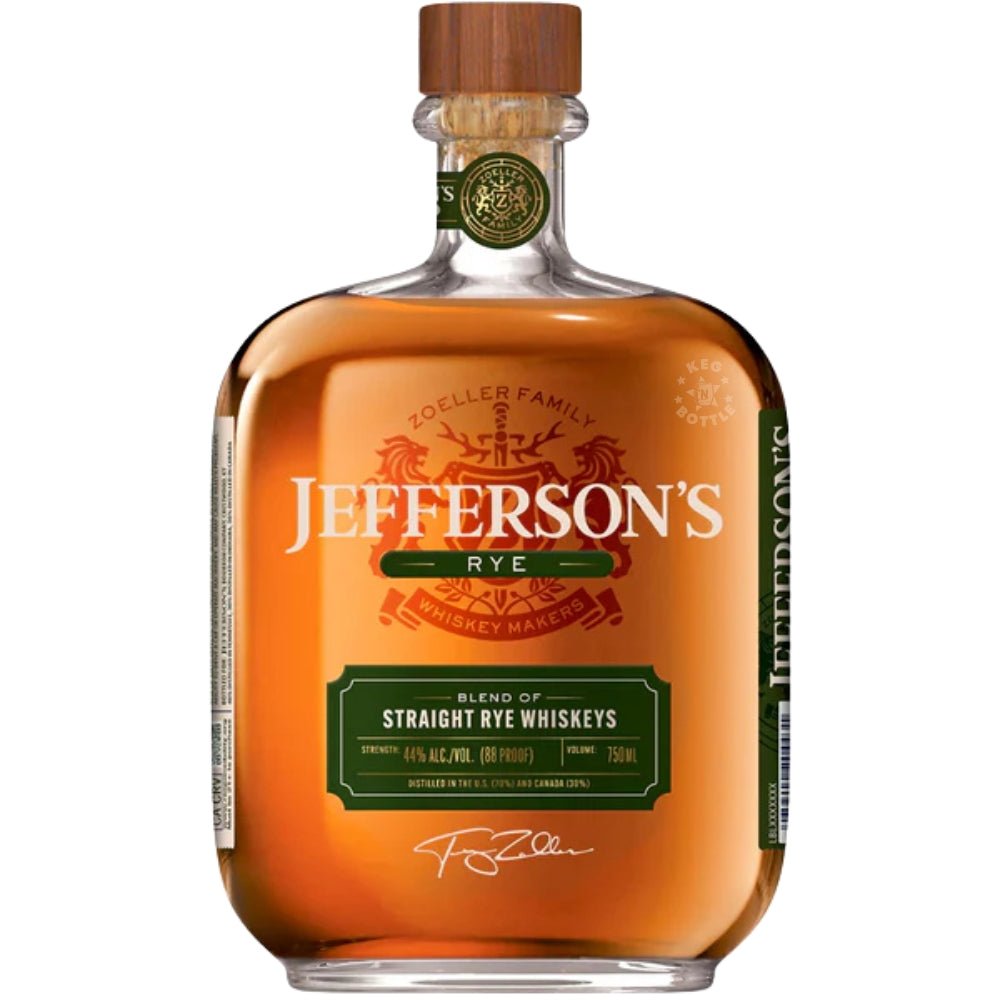 Jefferson’s Rye Blend of Straight Rye Whiskeys 750 ml bottle 88 proof