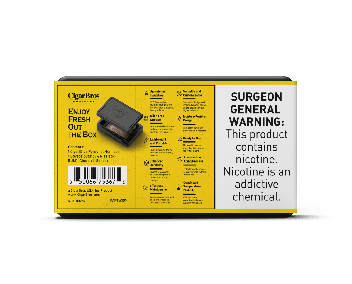 JM's Premium Cigars Set + Personal Humidor by CigarBros | Keg N Bottle