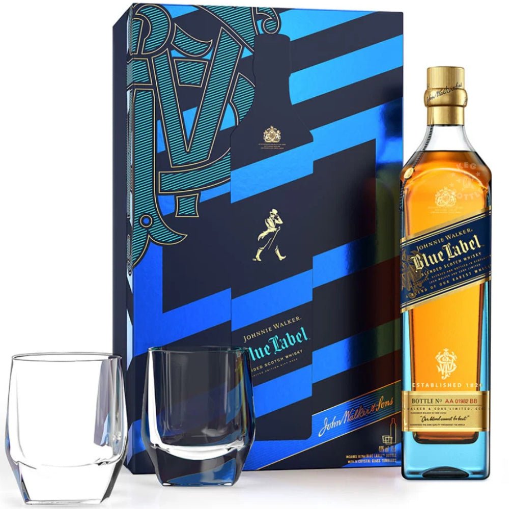 Johnnie Walker Blue Label gift set 750ml with glasses and premium box