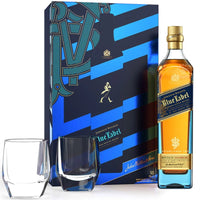 Johnnie Walker Blue Label Blended Scotch Whisky Gift Set w/ Glasses (750mL)