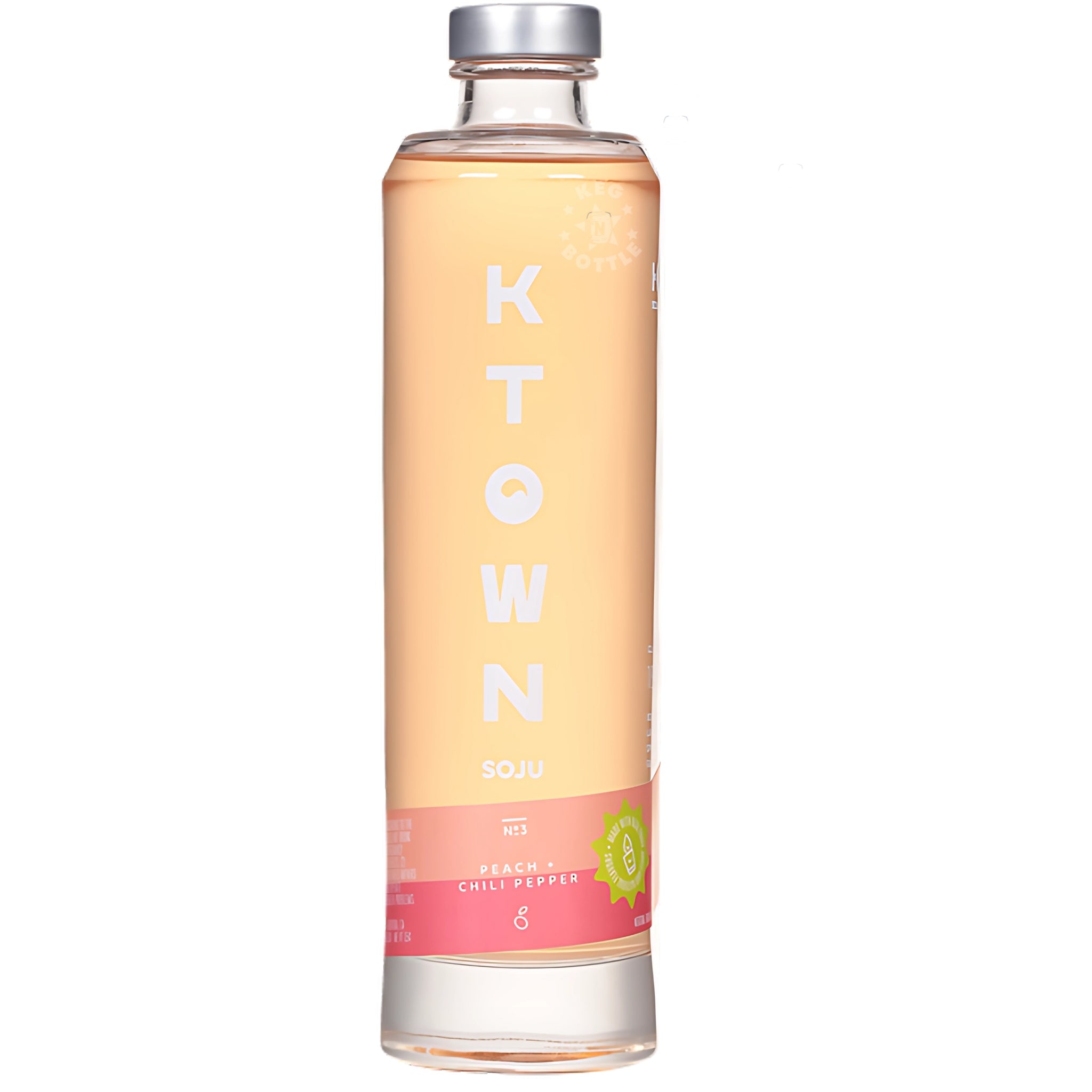 K - Town Sour Peach & Chili Peper Soju (750 ml) - Keg N Bottle
