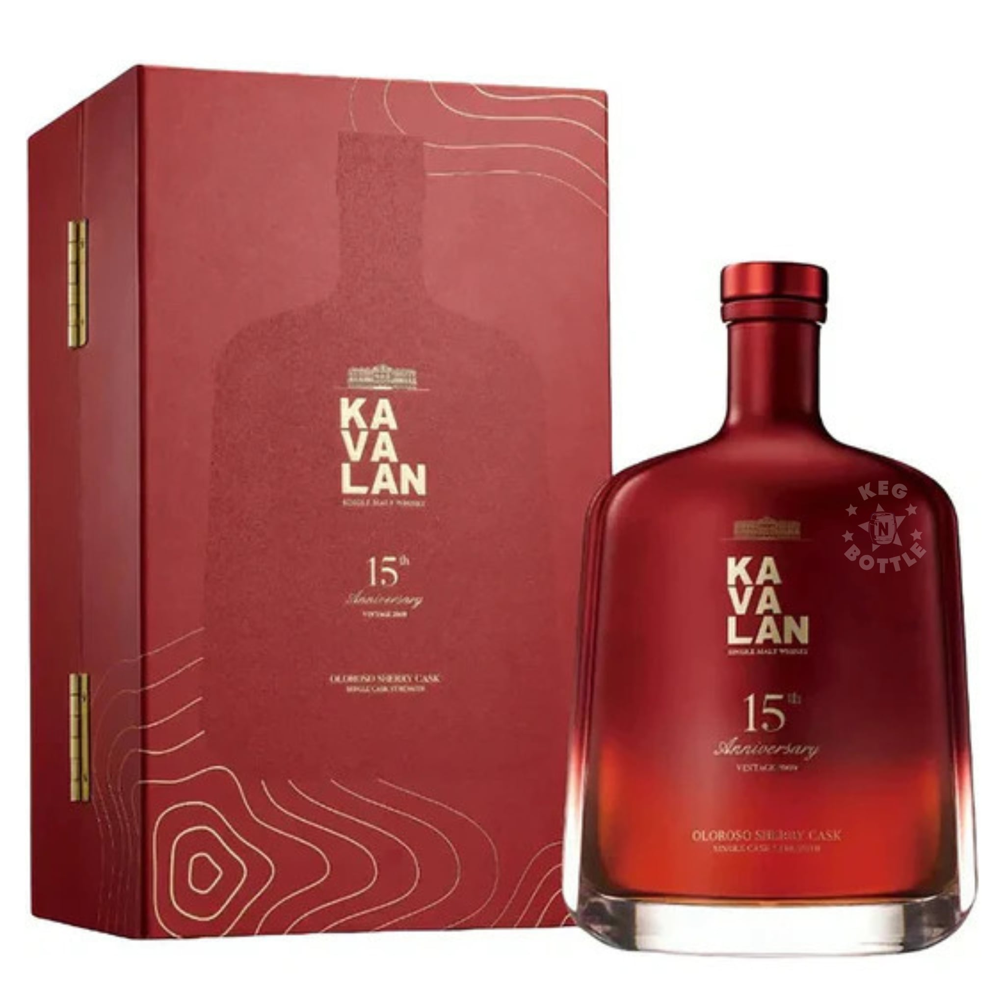 Kavalan 15th Anniversary Oloroso Sherry Cask Single Malt Whisky (750 mL) | Keg N Bottle