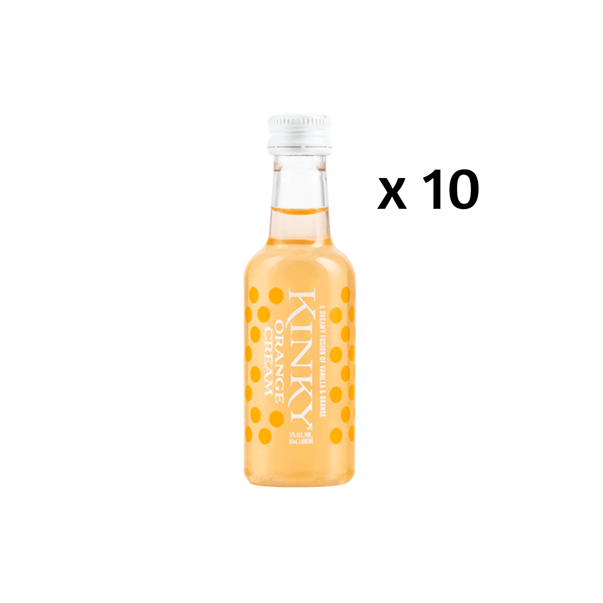 Kinky Orange Cream Liqueur Miniature (10 Pack) - Keg N Bottle