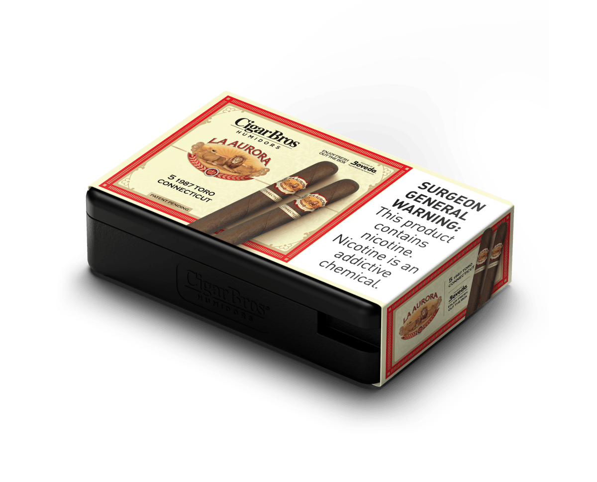 La Aurora Premium Cigars Set + Personal Humidor by CigarBros | Keg N Bottle