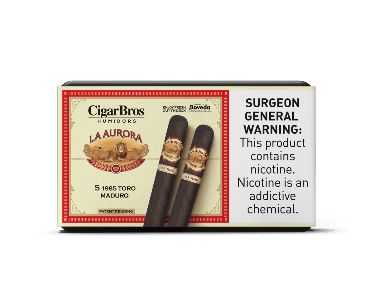 La Aurora Premium Cigars Set + Personal Humidor by CigarBros | Keg N Bottle