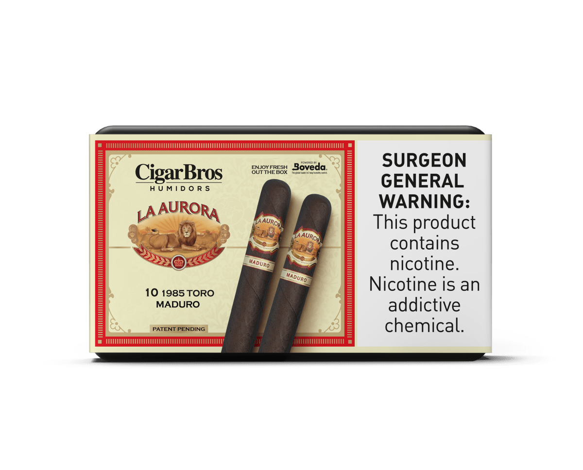 La Aurora Premium Cigars Set + Personal Humidor by CigarBros | Keg N Bottle