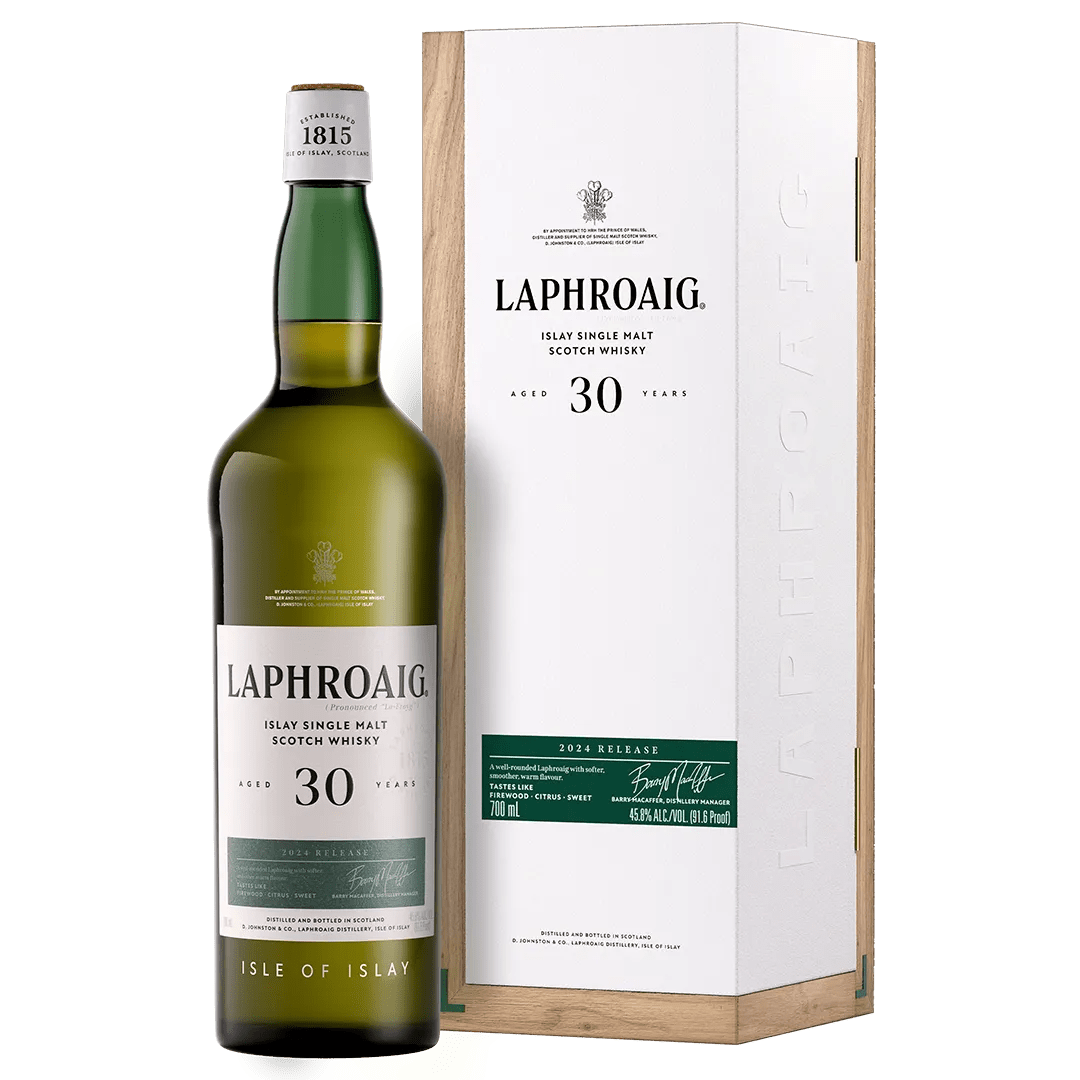 Laphroaig 30 Year Single Malt Scotch Whiskey (700 mL) | Keg N Bottle