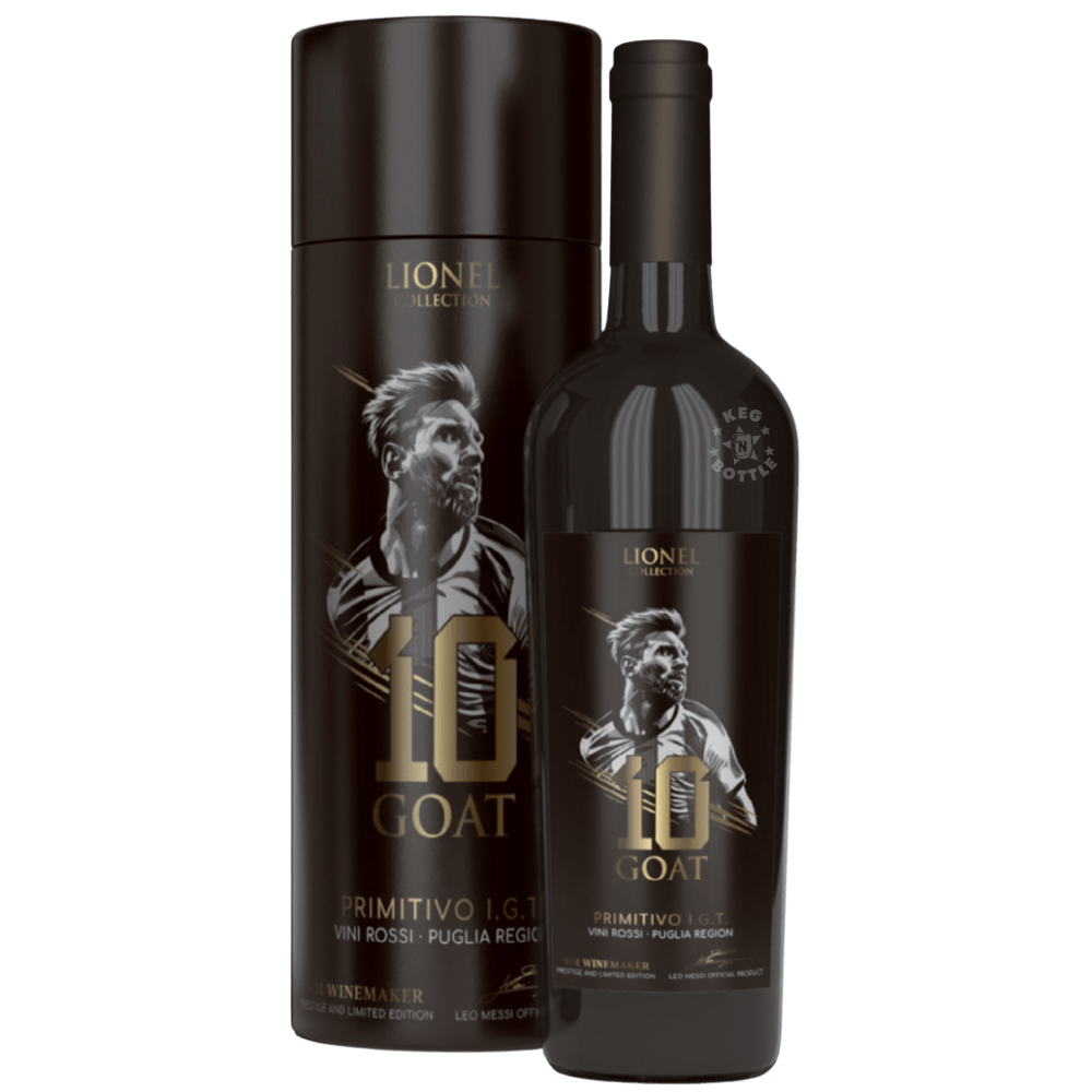 Lionel Collection 10 GOAT Primitivo IGT Puglia red wine bottle with collectible gift tube 750ml