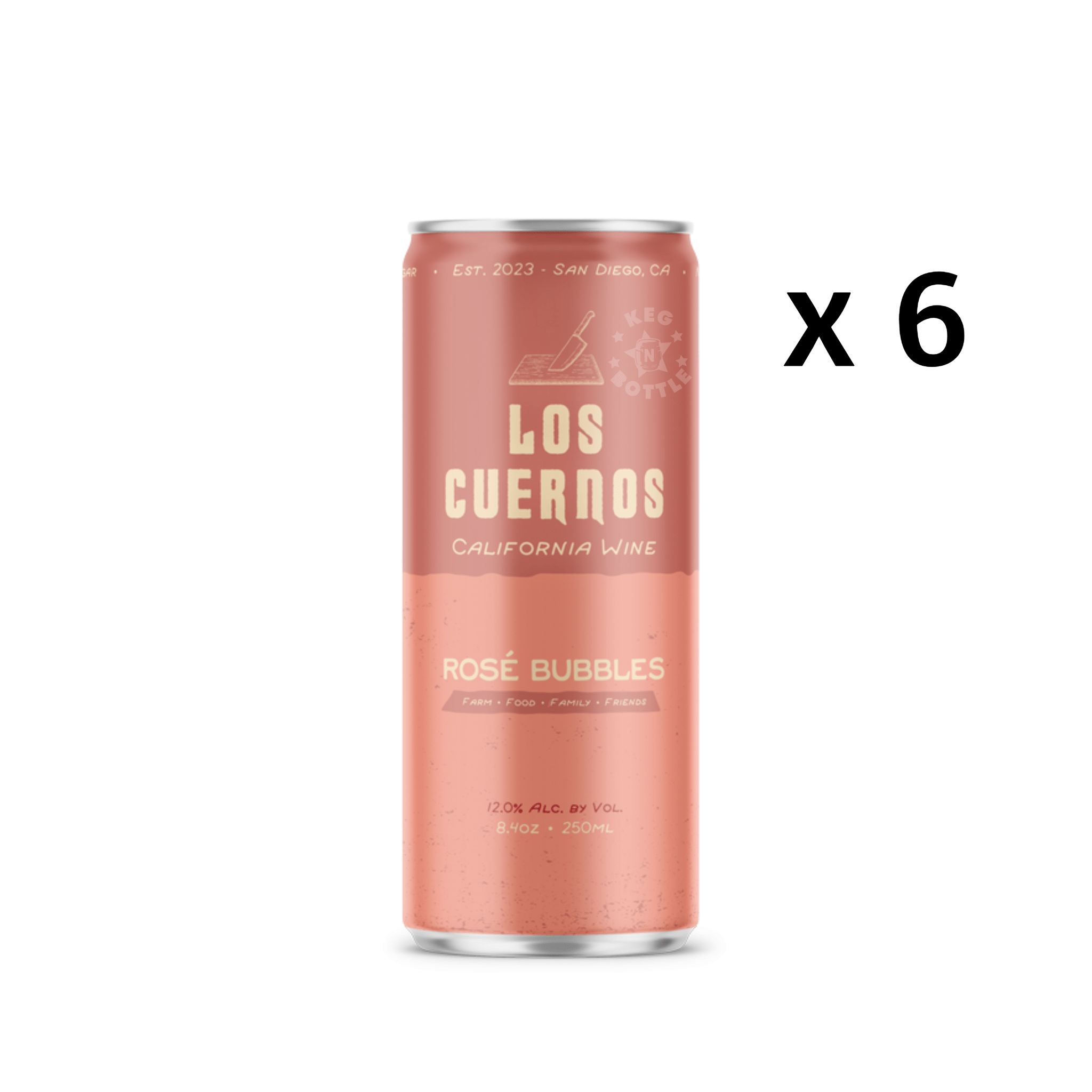 Los Cuernos Rose Bubbles (6 Pack) - Keg N Bottle