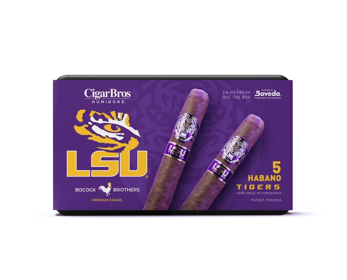 LSU TIGERS Habano Wrapper Toro Cigar by CigarBros | Keg N Bottle