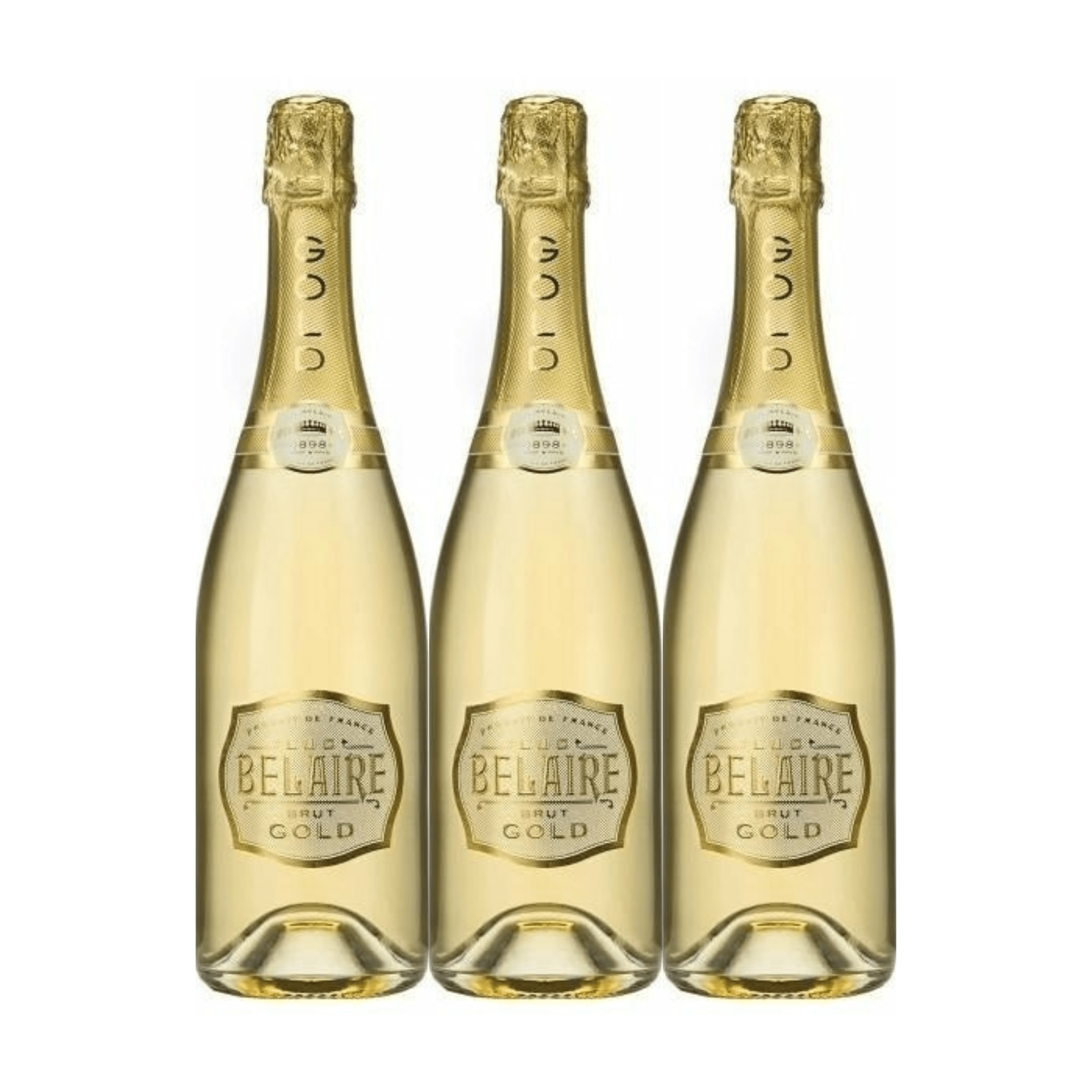 Luc Belaire Brut Gold Champagne (3 x 750 ml) | Keg N Bottle