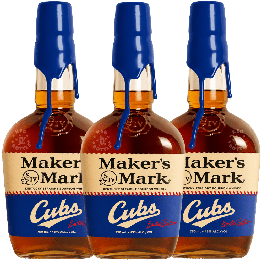 Maker's Mark 2026 Chicago Cubs Edition Bourbon Whiskey (750mL) 3 Pack