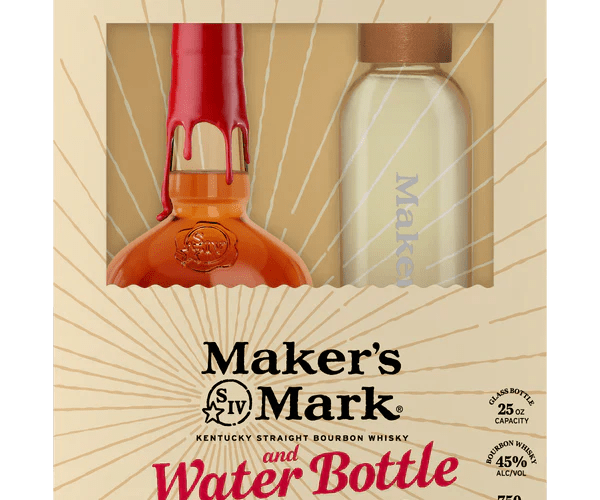 Maker’s Mark Bourbon with Glass Water Bottle Gift Set 750 ml-2