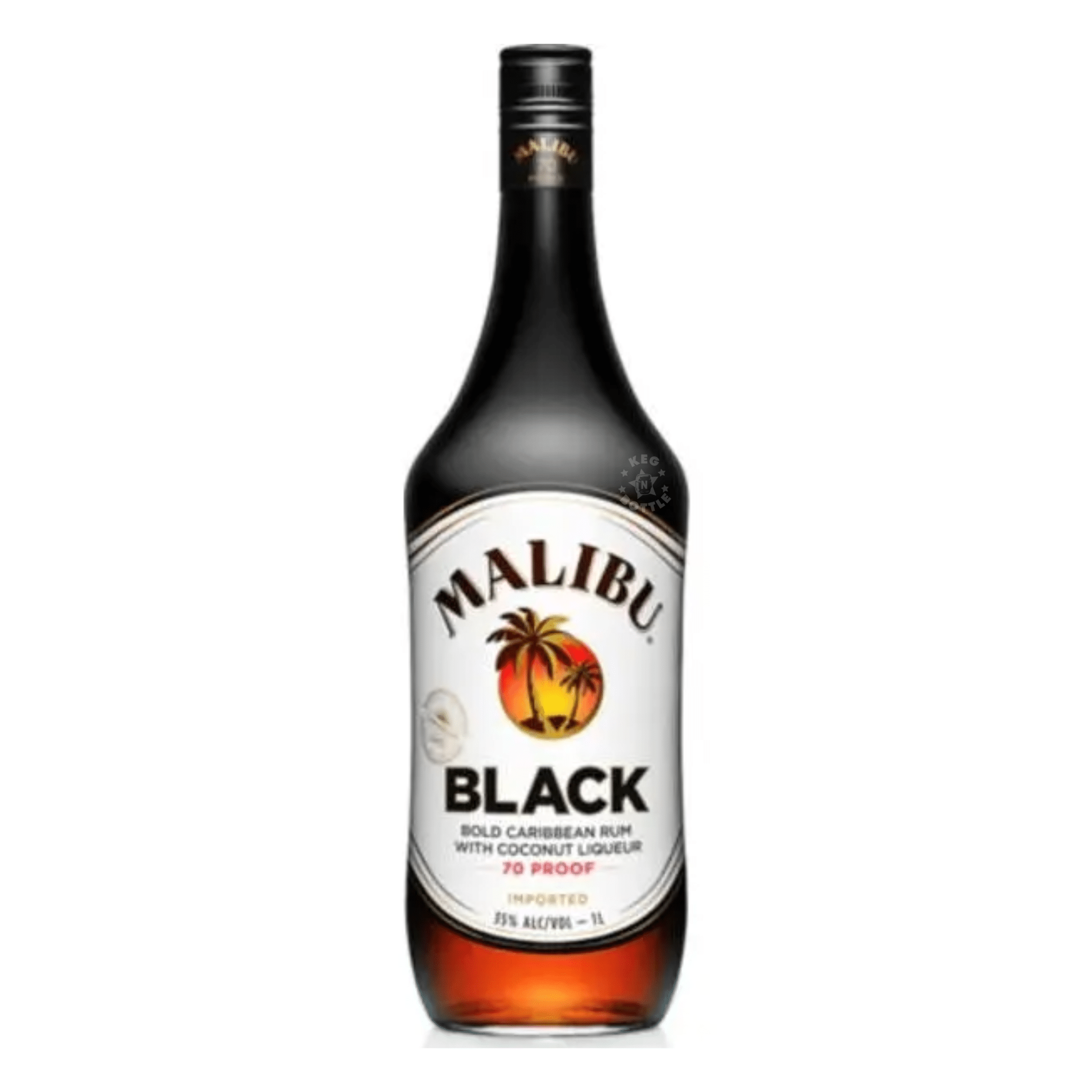 Malibu Black Coconut Rum (1 L) - Keg N Bottle