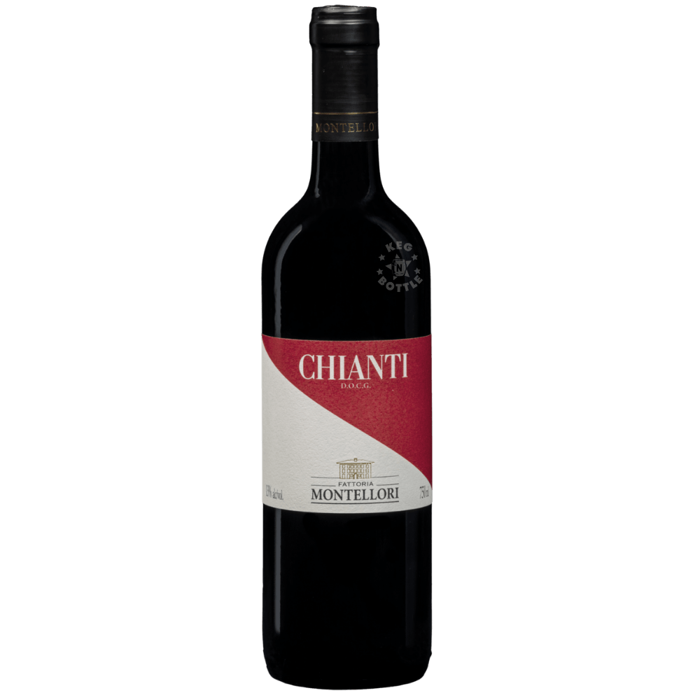 Fattoria Montellori Chianti DOCG 750mL Italian red wine bottle from Tuscany.