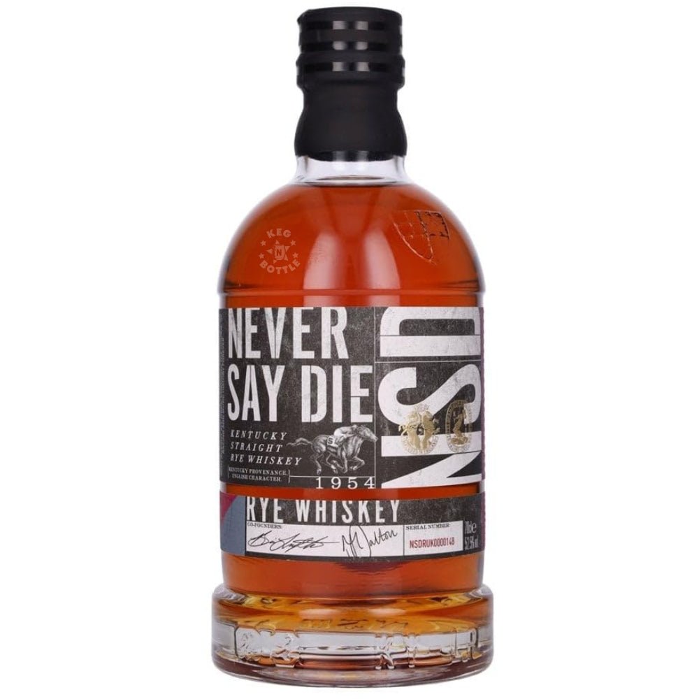Never Say Die Kentucky Straight Rye Whiskey bottle 750 ml