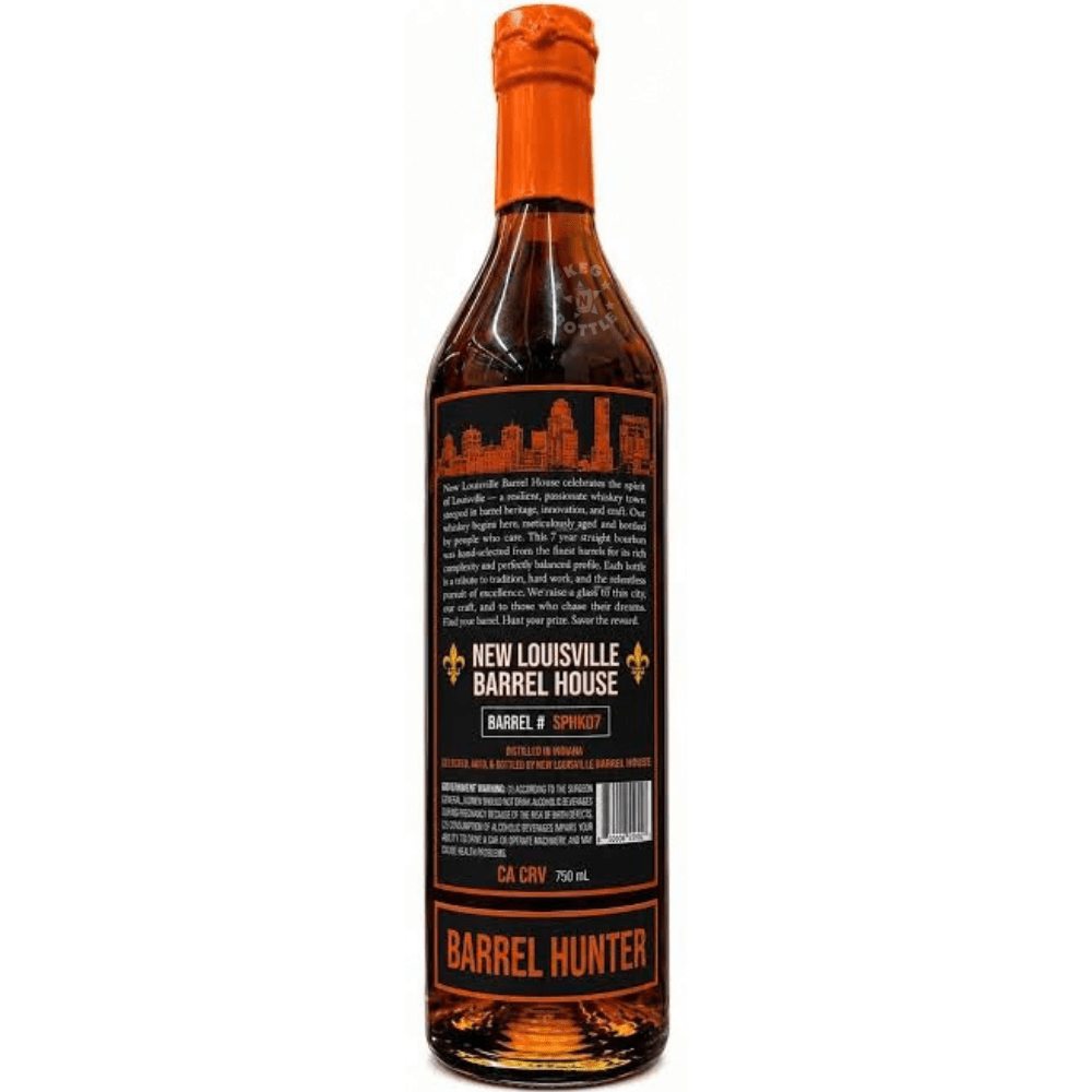 New Louisville Barrel House Barrel Hunter 7 Year Straight Bourbon Whiskey 750mL bottle at 120.8 proof and 60.4% ABV. 2