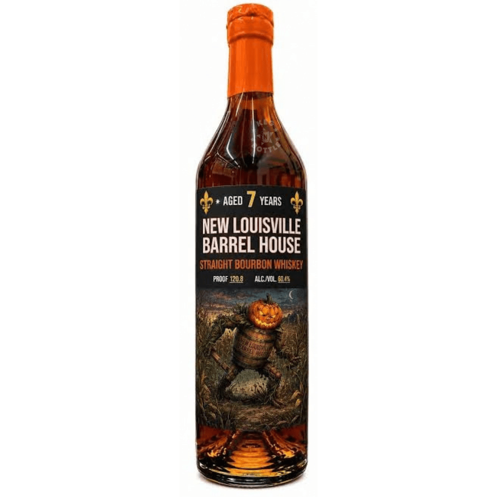 New Louisville Barrel House Barrel Hunter 7 Year Straight Bourbon Whiskey 750mL bottle at 120.8 proof and 60.4% ABV.