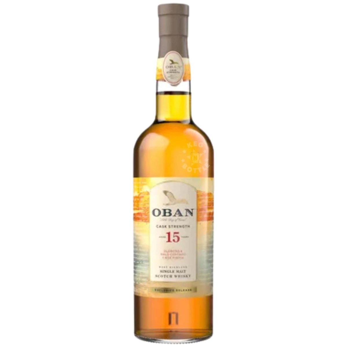 Oban 15 Year Old Sherry Cask Finish Single Malt Scotch Whisky bottle.