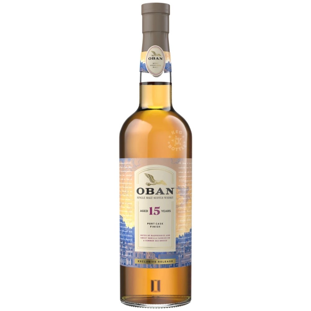 Oban 15 Year Port Cask Finish Single Malt Scotch Whisky 750ml bottle and tube 2