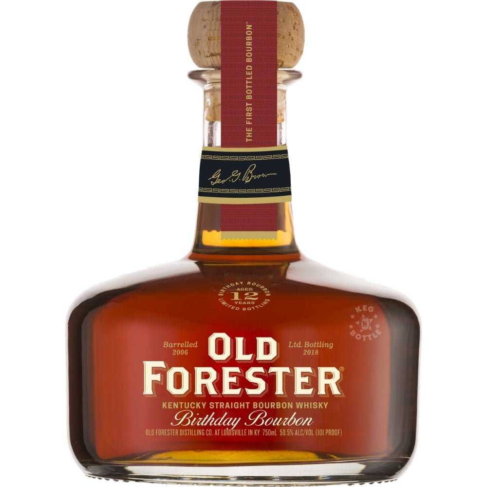Old Forester Birthday Bourbon 12 Year Kentucky Straight Bourbon Whiskey 750mL bottle at 101 proof.