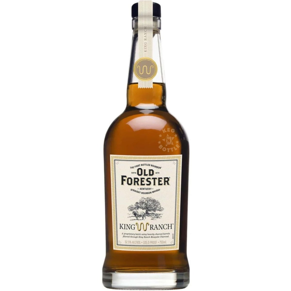 Old Forester King Ranch Bourbon bottle front label photo