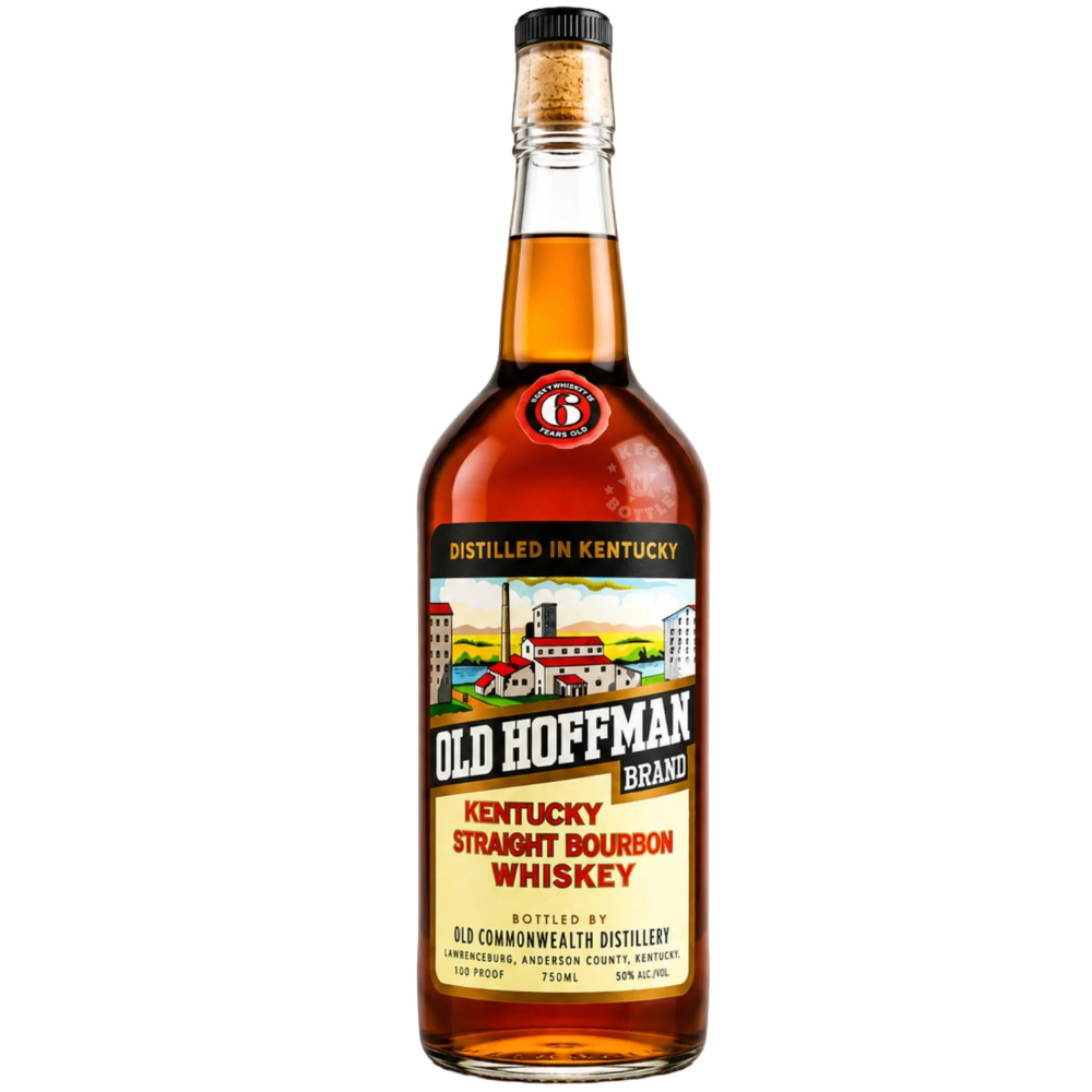 Old Hoffman 6 Year Double Oaked Kentucky Straight Bourbon Whiskey 750mL bottle at 100 proof.