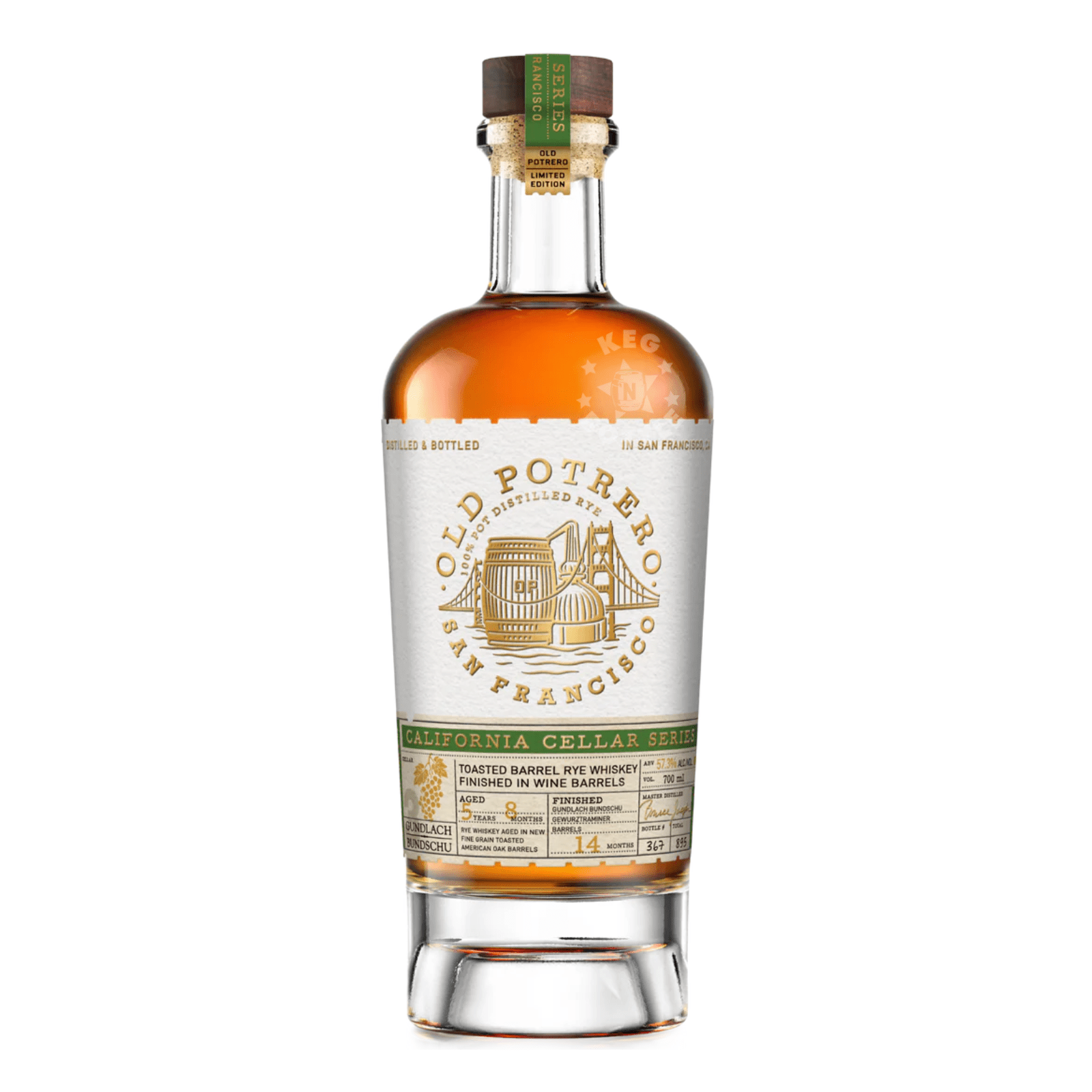 Old Potrero 5yr Straight Rye Whiskey California Cellar Series Gundlach Bundschu (700 ml) | Keg N Bottle