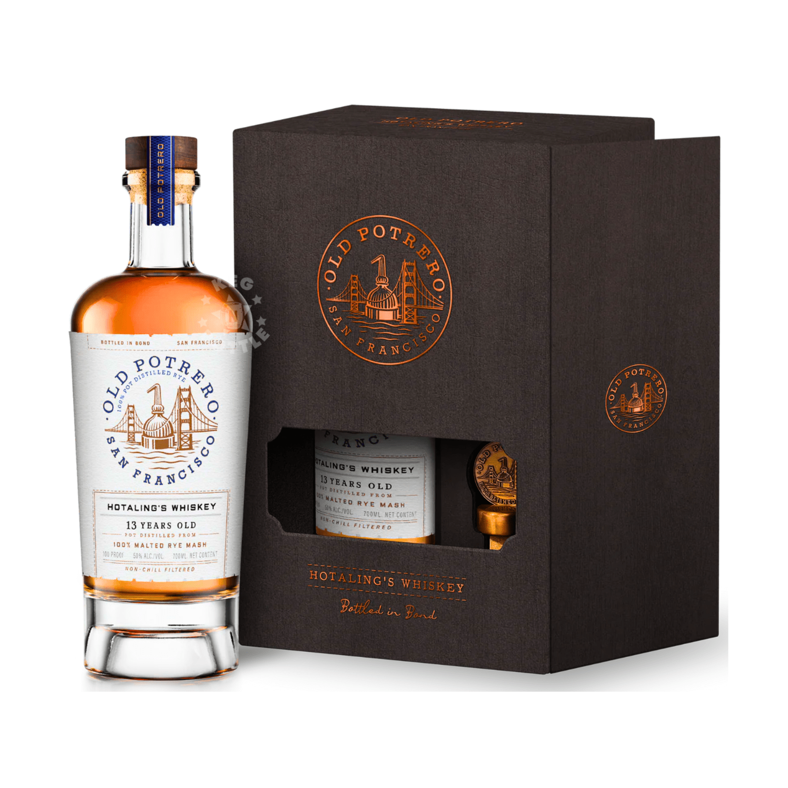 Old Potrero Hotaling's Aged 13 Years Bottled In Bond Rye Malt Whiskey (700 ml) | Keg N Bottle