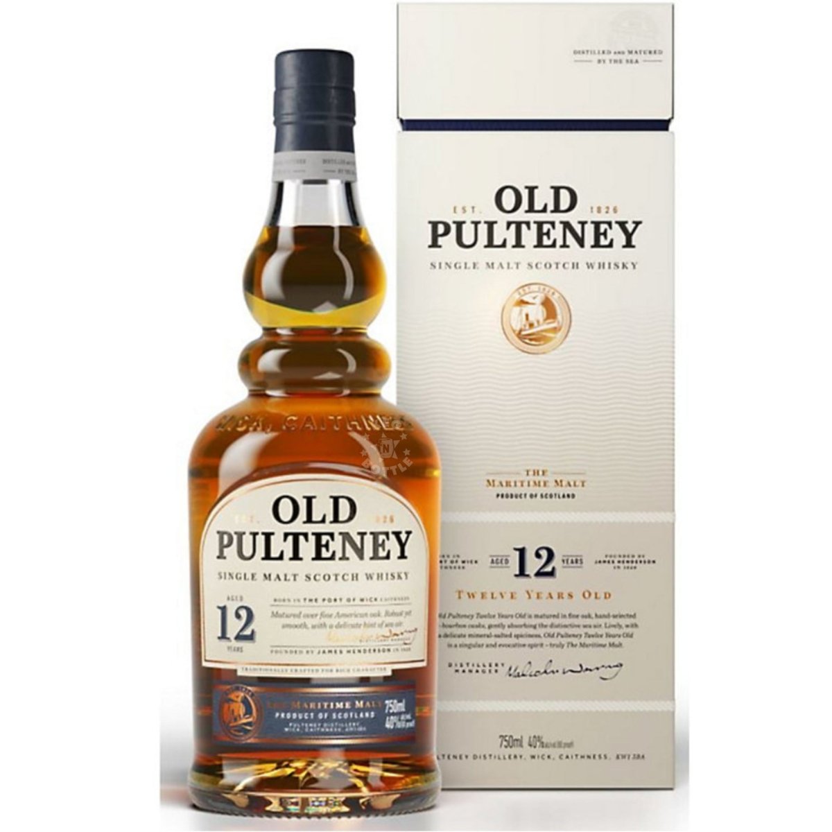 Old Pulteney 12 Year Single Malt Scotch Whisky 750 ml bottle