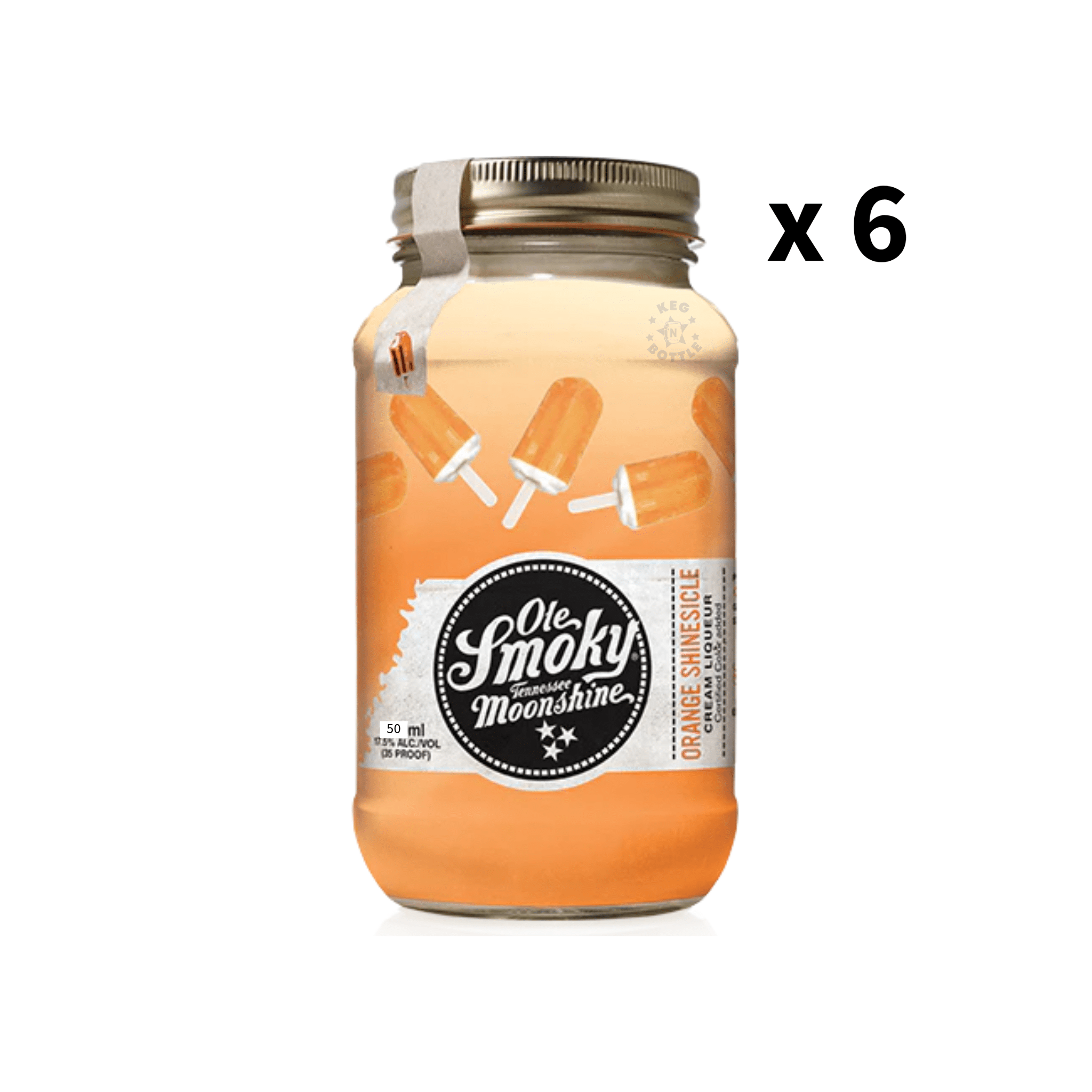 Ole Smoky Orange Shinesicle Cream Moonshine Miniatures (6 x 50 ml) - Keg N Bottle