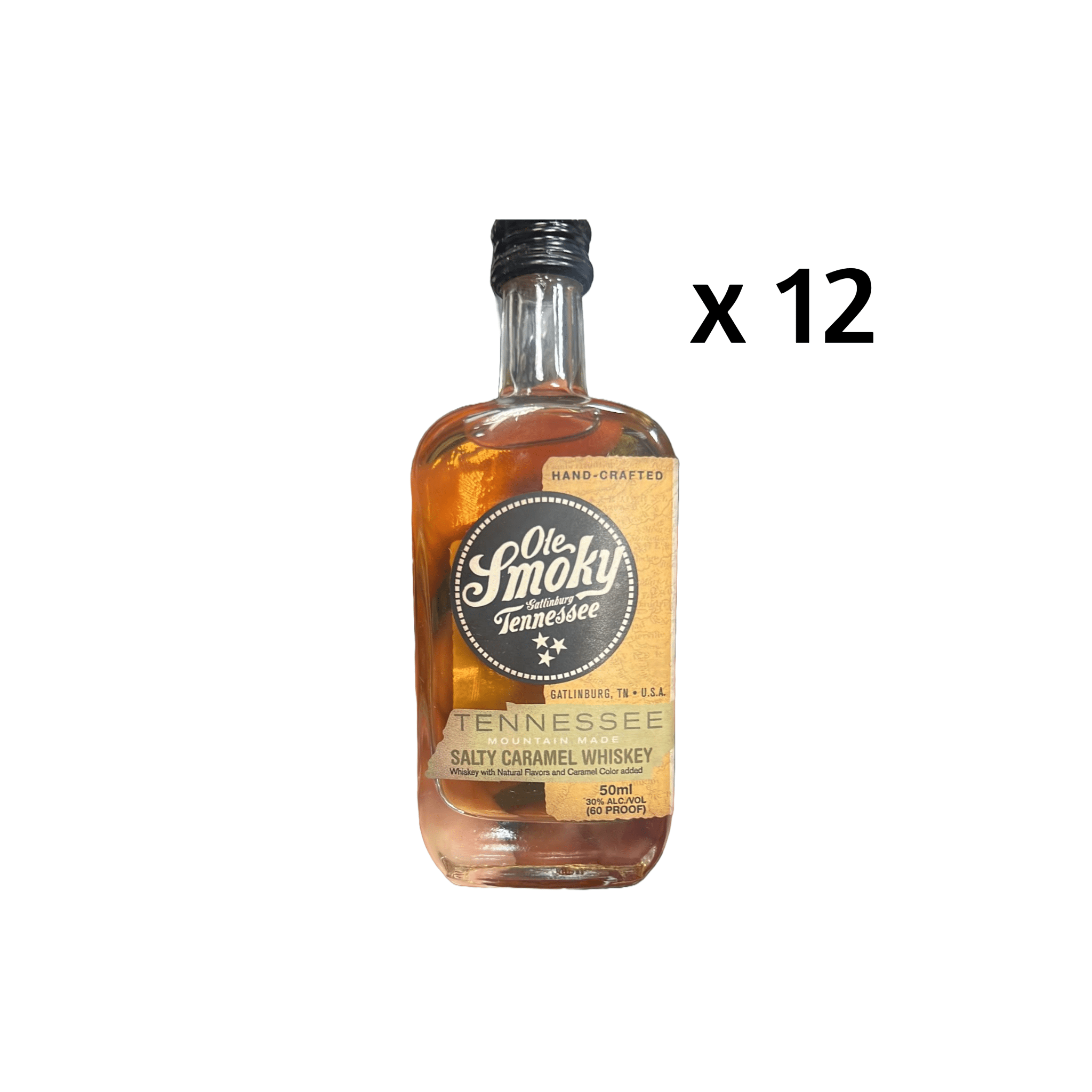 Ole Smoky Salty Caramel Whiskey Miniatures (12 x 50 ml) - Keg N Bottle