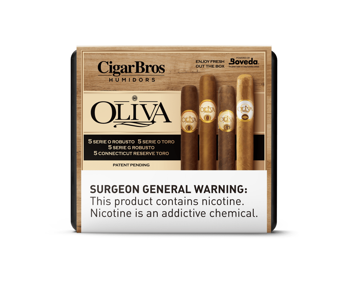 Oliva Variety Premium Cigars Set + Personal Humidor by CigarBros | Keg N Bottle