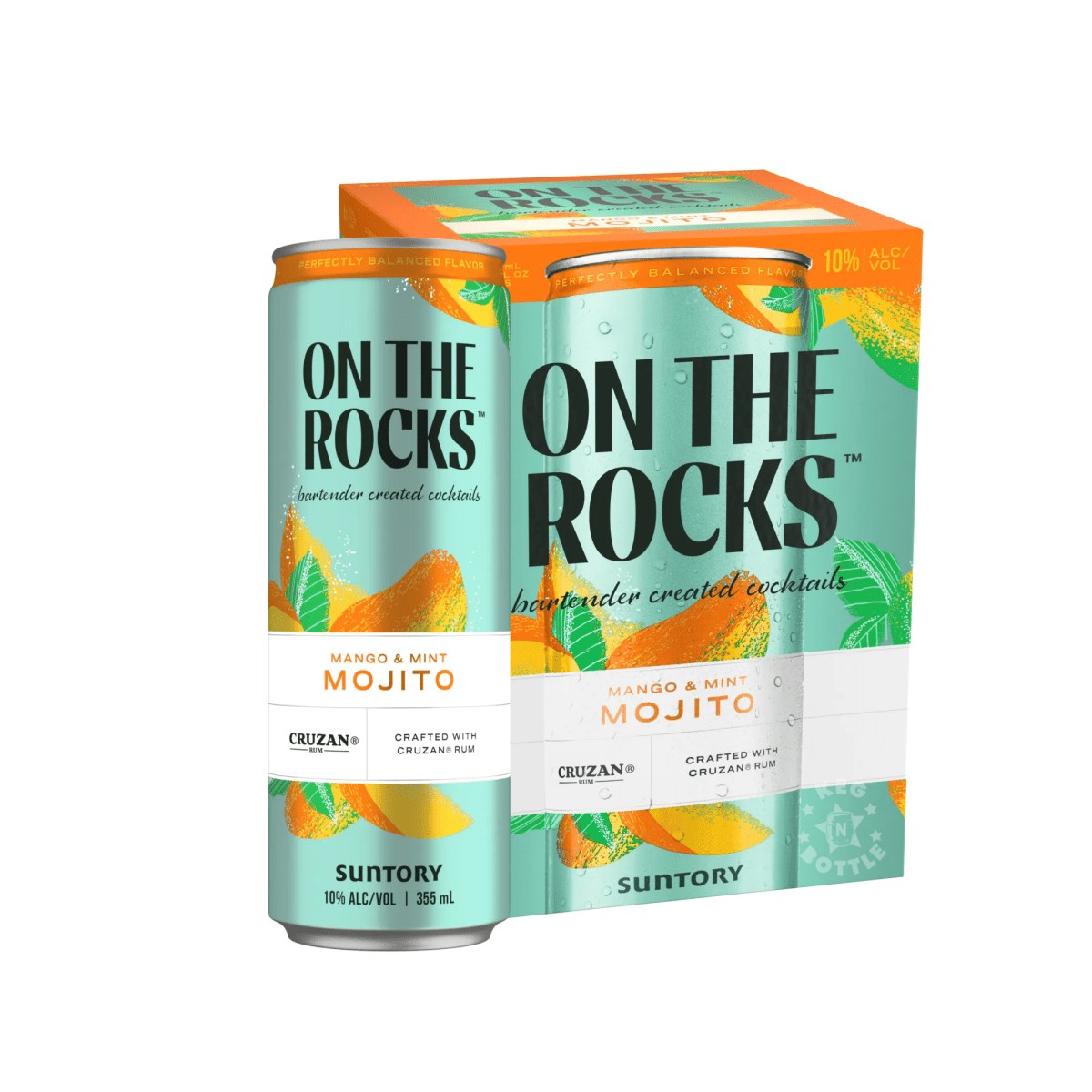 On The Rocks Mango and Mint Mojito RTD (4 Pack) | Keg N Bottle