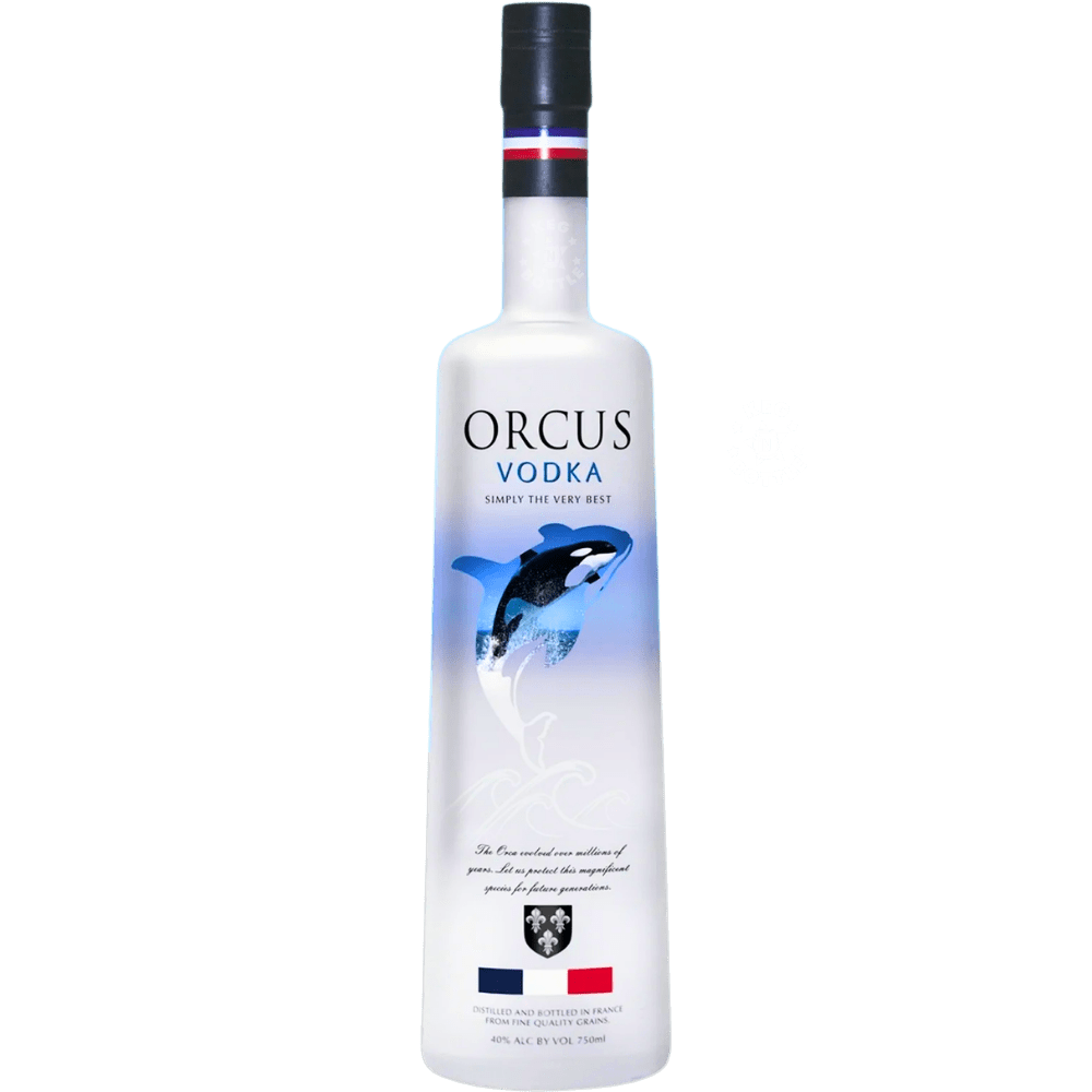 ORCUS Ultra Premium French Potstill Vodka bottle 750ml with orca design French vodka