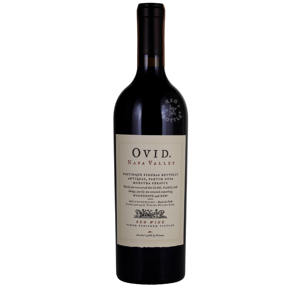 OVID Napa Valley Red Wine 750mL dark glass bottle featuring a cream-colored OVID Napa Valley label and black capsule.