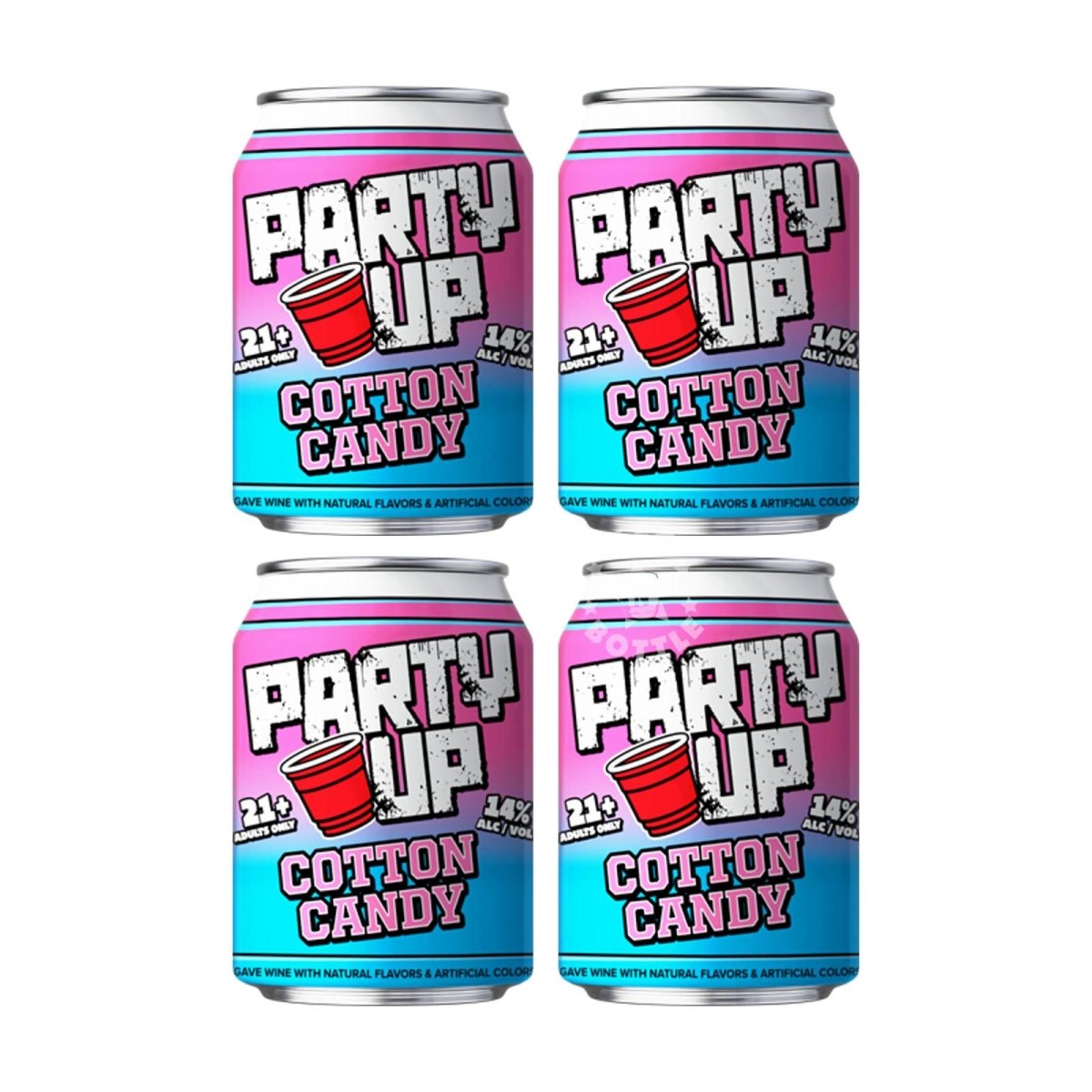 Party Up Cotton Candy Wine - Based Cocktail (4 Pack) | Keg N Bottle