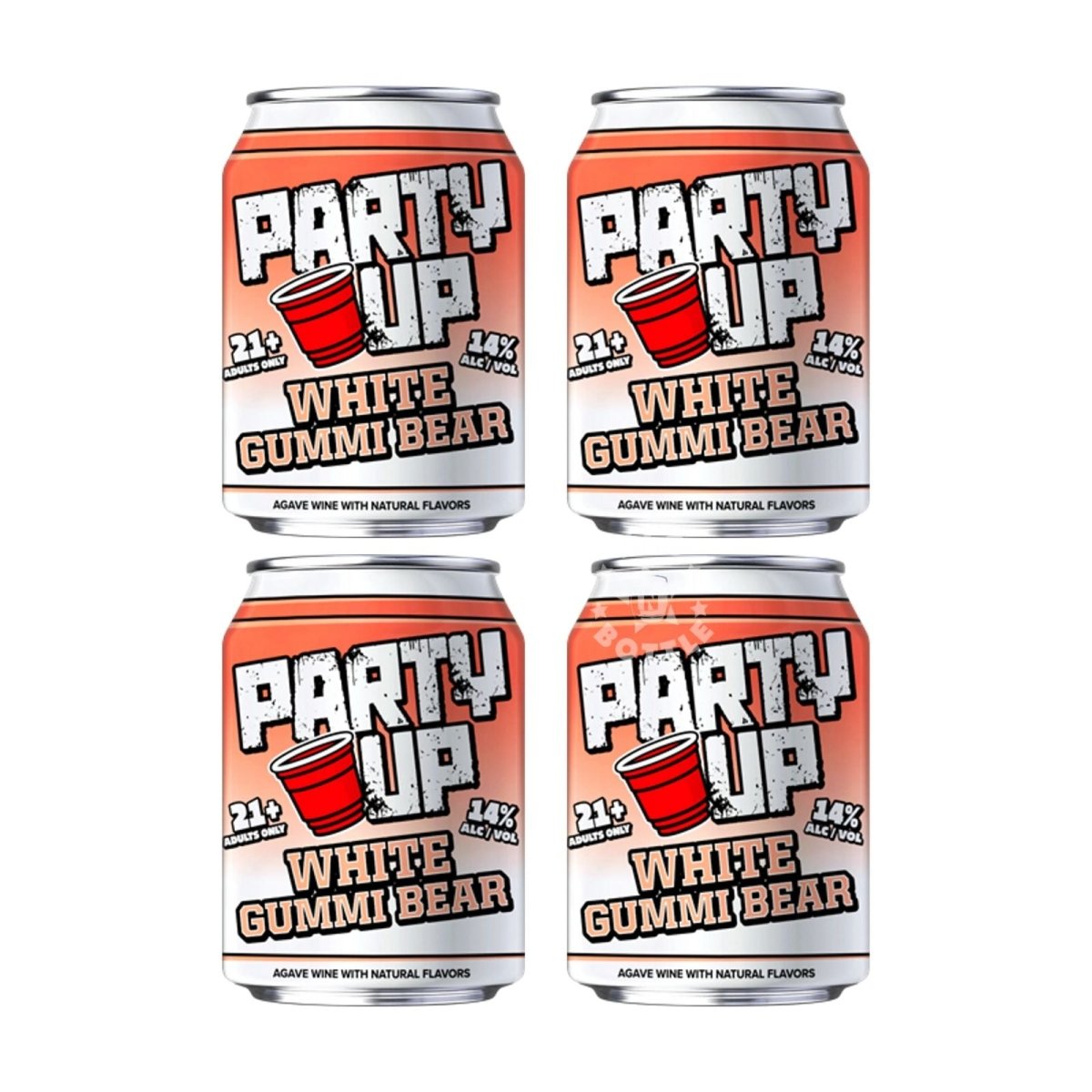 Party Up White Gummy Bear Wine - Based Cocktail (4 Pack) | Keg N Bottle