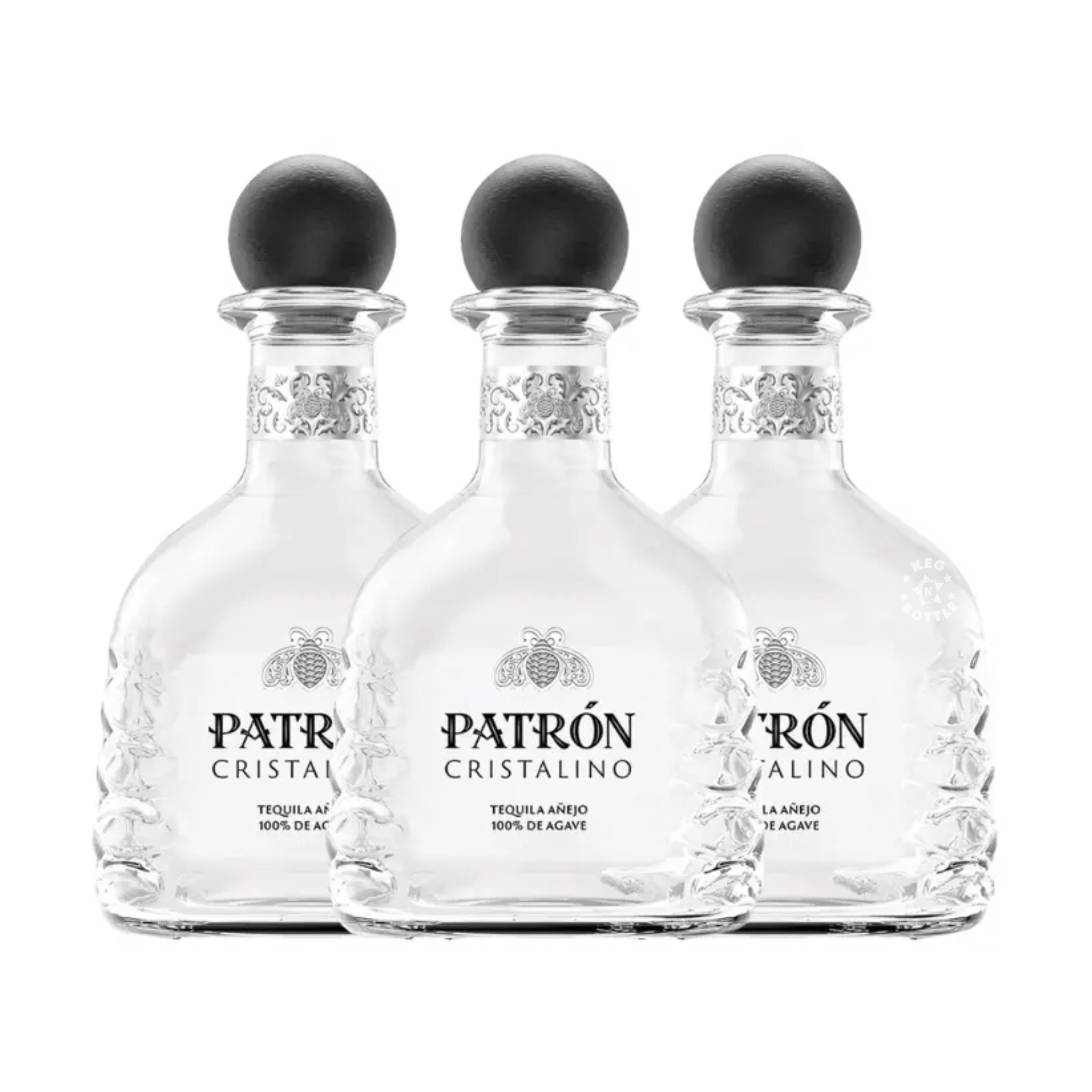 Patron Cristalino Tequila (3x750 ml) - Keg N Bottle